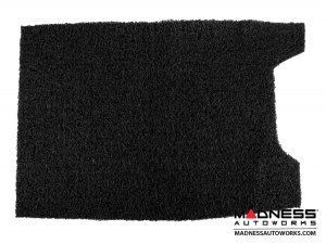 FIAT 500 Floor Mats + Cargo Mat Set - All Weather - Rubber Woven Carpet - Black